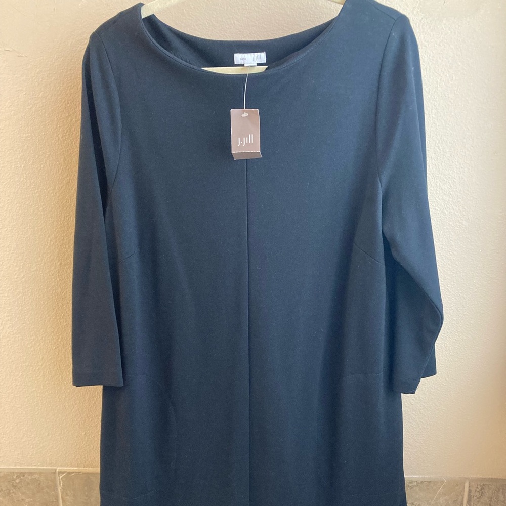 New with tags j jill Ponte dress. Black